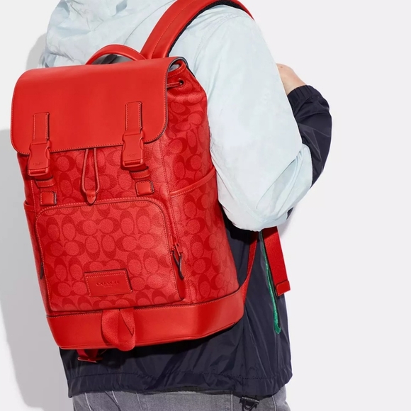 "New" Coach The Sprint Backpack in Signature Jacquard - Picture 2 of 4